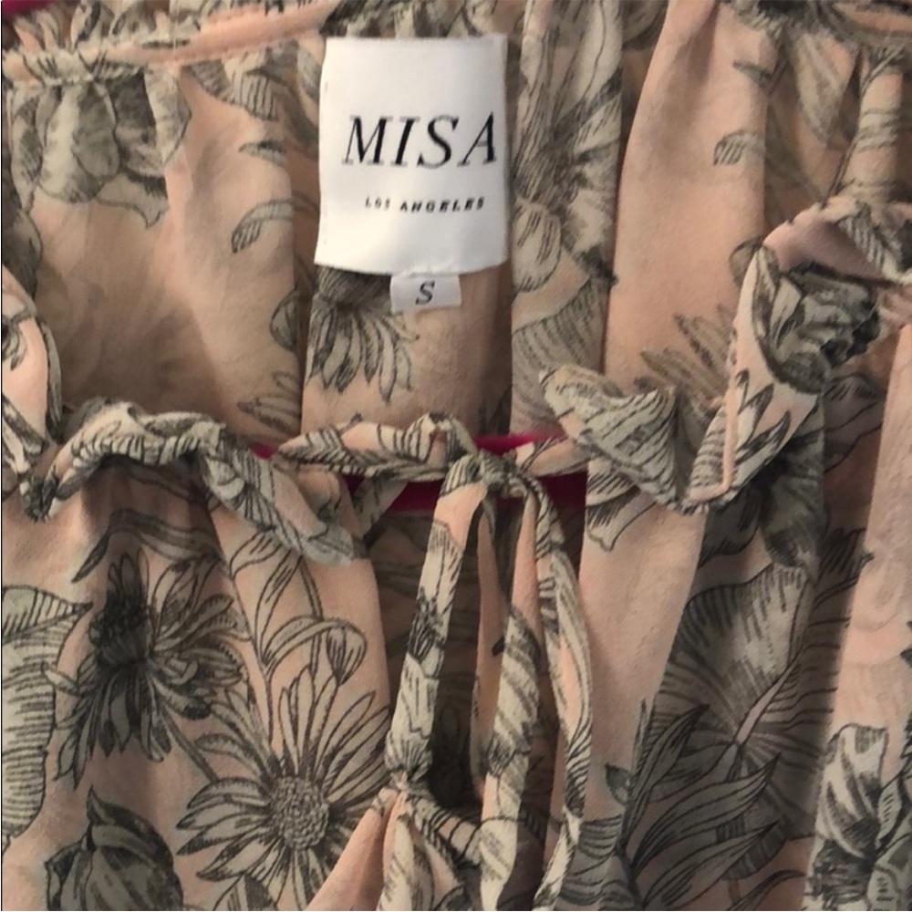 Misa skirt and top set, blush floral with gray - Picture 7 of 8